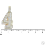 Custom Made Number 4 Diamond Pendant 70472 - Image 5