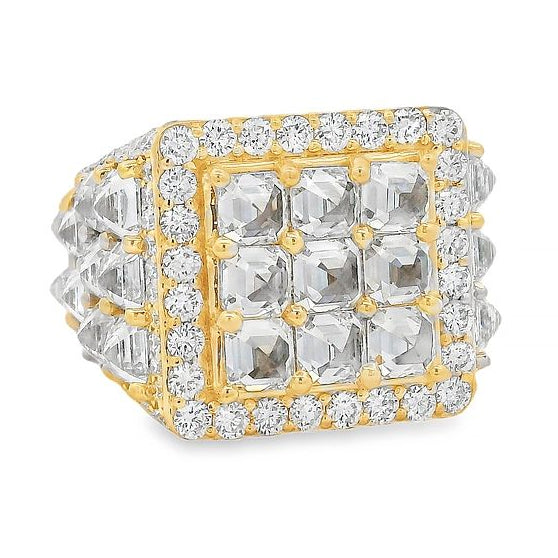 UpSide Down Asscher Diamond Birthday Pinky Ring 70474 - Image 2