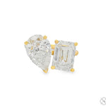 The Toi et Moi Emerald and Pear Engagement Ring 70476 - Image 1