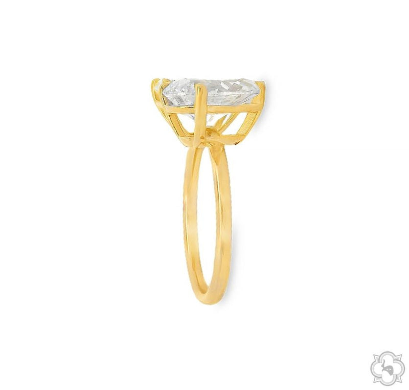 The Toi et Moi Emerald and Pear Engagement Ring 70476 - Image 4