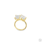 The Toi et Moi Emerald and Pear Engagement Ring 70476 - Image 7