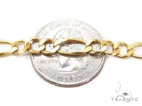 Mens 10k Solid Yellow Gold Figaro Chain 24 Inches 8.50mm 70487 - Image 3