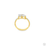 The Toi et Moi Emerald and Pear Engagement Ring 70501 - Image 5