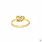 The Toi et Moi Emerald and Pear Engagement Ring 70501 - Image 6