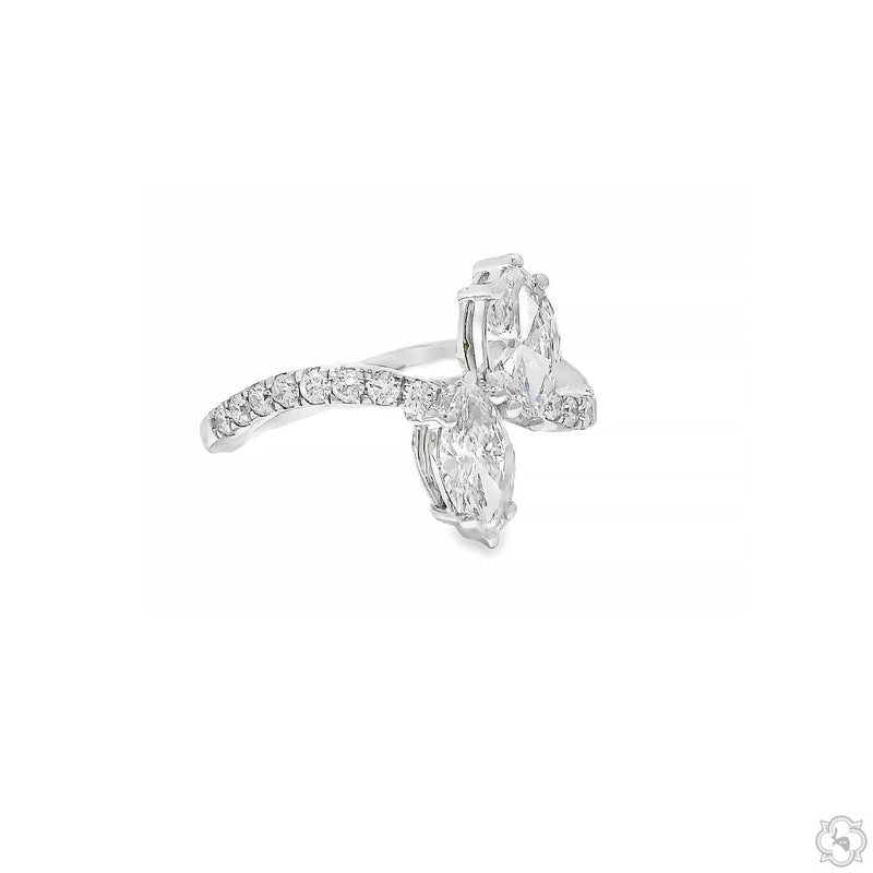 14K Gold Celestial Dual Marquise Lab-Grown Diamond Ring, photo 4 of 8