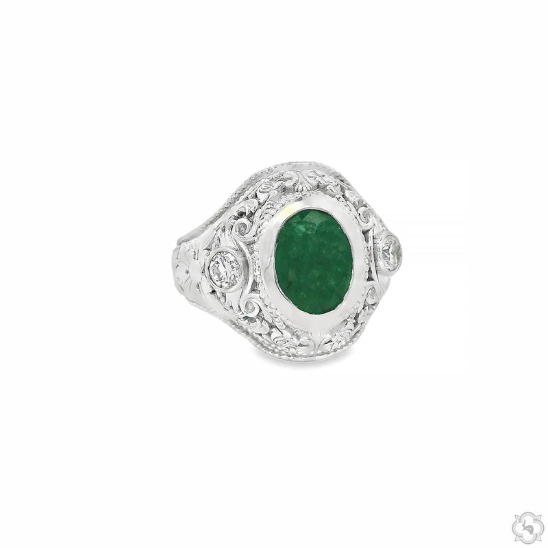 Emerald Crest Filigree Ring, photo 2 of 9