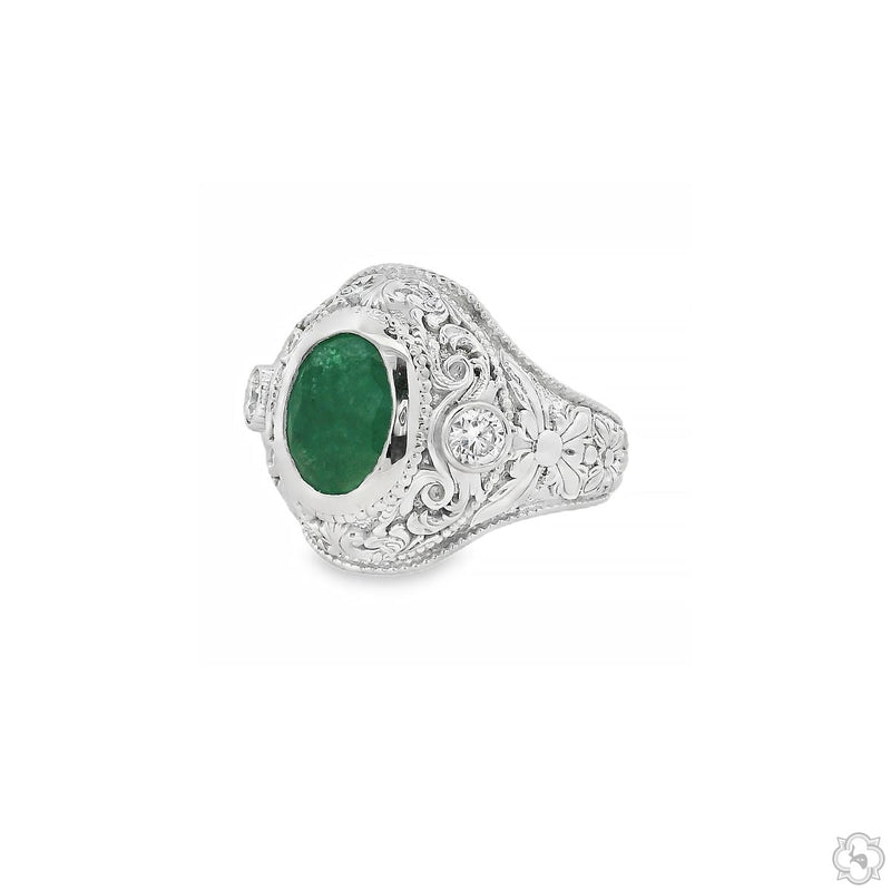 Emerald Crest Filigree Ring, photo 6 of 9