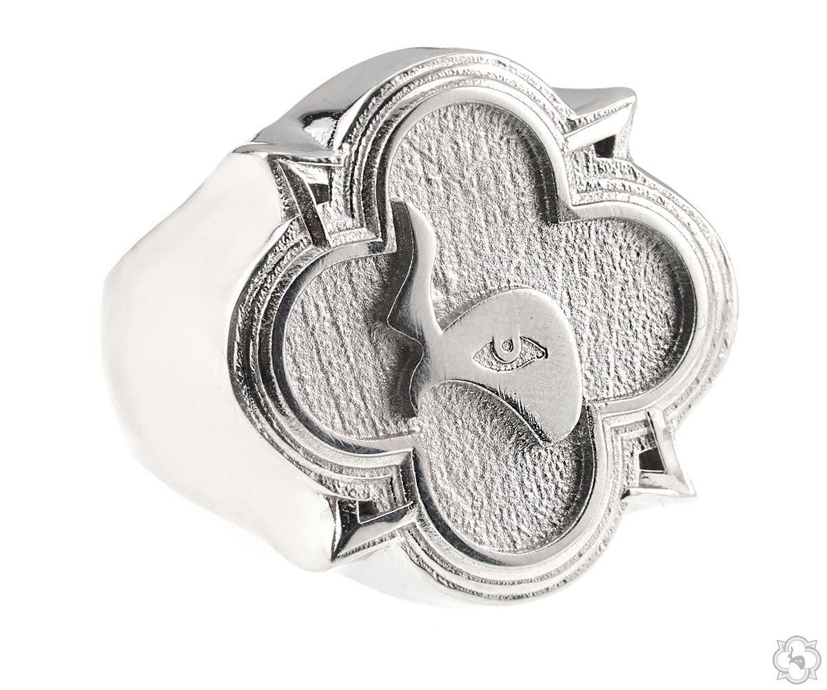 TraxNYC Logo Ring Platinum 70529 | TraxNYC