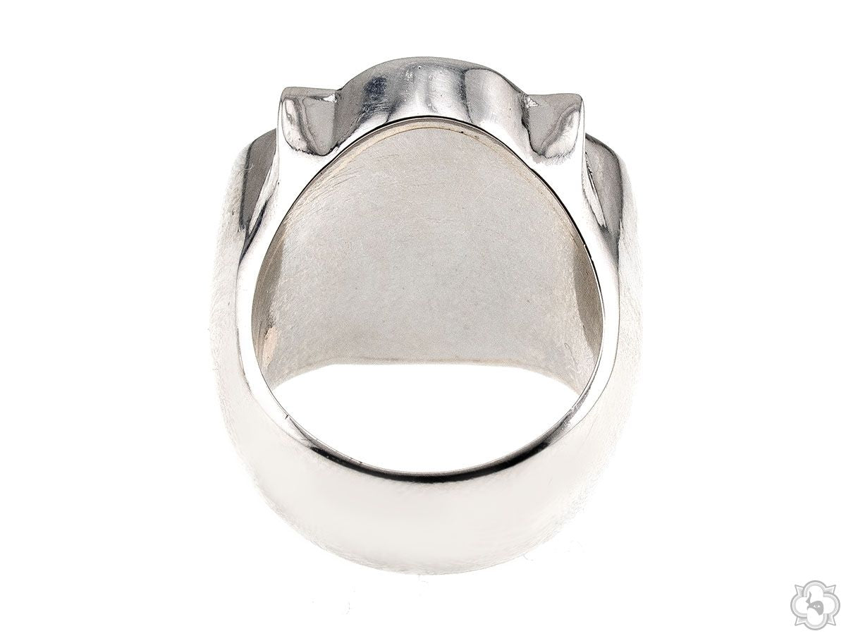 TraxNYC Logo Ring Platinum 70529 | TraxNYC