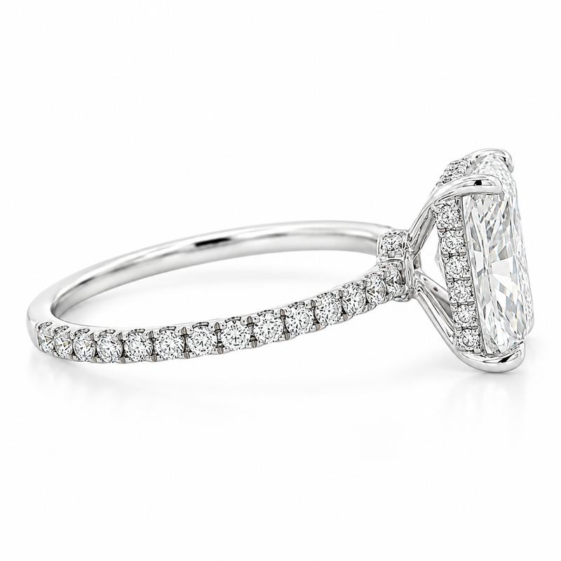14K Gold Radiant Lab-Grown Diamond Engagement Ring, photo 5 of 7