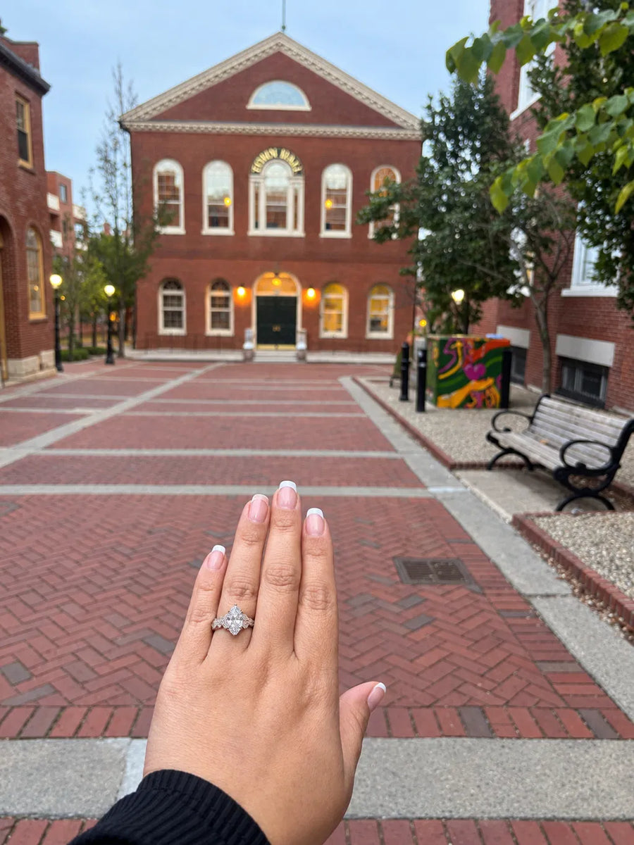 Marquise Bloom engagement ring, worn by Mannfr3sh in Hummelstown, PA