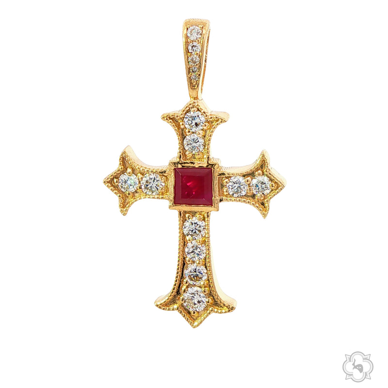 Imperial Cross Small in 10K gold, view 3
