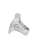 Sterling silver ring featuring a Trojan-style warrior helmet 