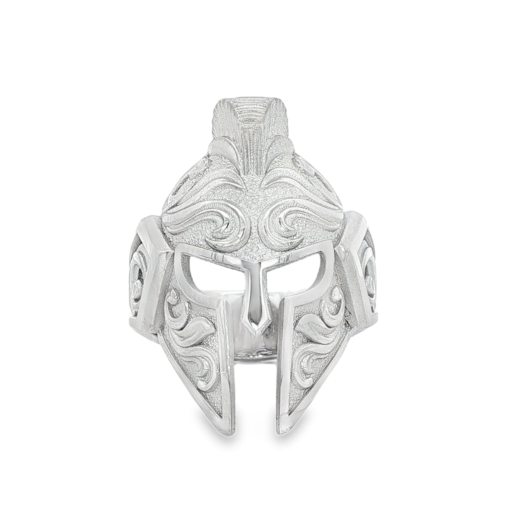 Silver Trojan Warrior Ring 71130 | TraxNYC