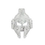 Sterling silver ring featuring a Trojan-style warrior helmet 