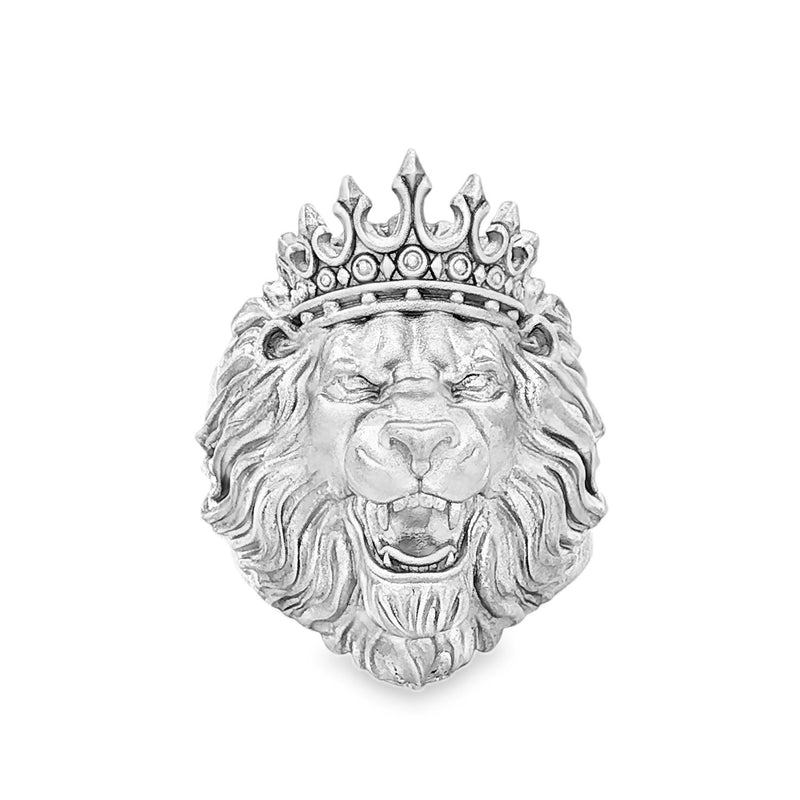 Royal Lion Head Silver Ring 71131