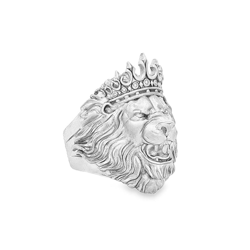 Royal Lion Head Silver Ring 71131