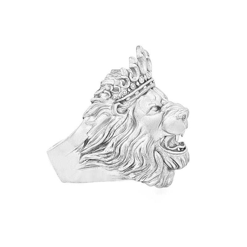 Royal Lion Head Silver Ring 71131