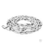 26-inch polished .925 silver Milano rope chain with secure clasp closure.