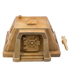 Gold bunker-shaped vault with detailed door and small gold missile accessory.