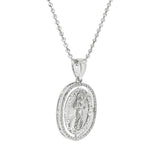 LIMITED Prong Diamond Jesus Pendant & Moon cut chain  71403