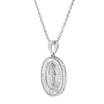 LIMITED Prong Diamond Jesus Pendant & Moon cut chain  71403