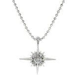 Mini UFO Lab-Grown Diamond Pendant & Moon Cut Chain Set 71414