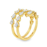 14K Pear Diamond Spiral Ring 71437