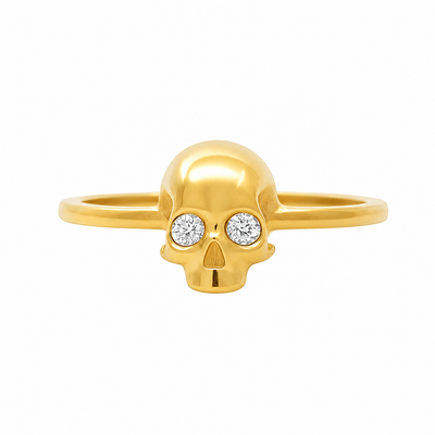 18k Diamond Skull Ring  71563