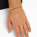 14K Yellow Gold Solid Round Box Link Bracelet 10 Inches 6.4mm 70898