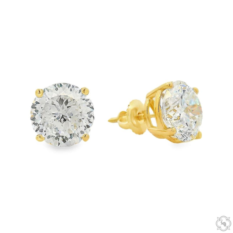14K Gold 8 Ctw Portuguese-Cut Lab-Grown Diamond Studs, photo 7 of 18