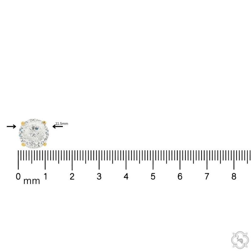 14K Gold 8 Ctw Portuguese-Cut Lab-Grown Diamond Studs, photo 15 of 18