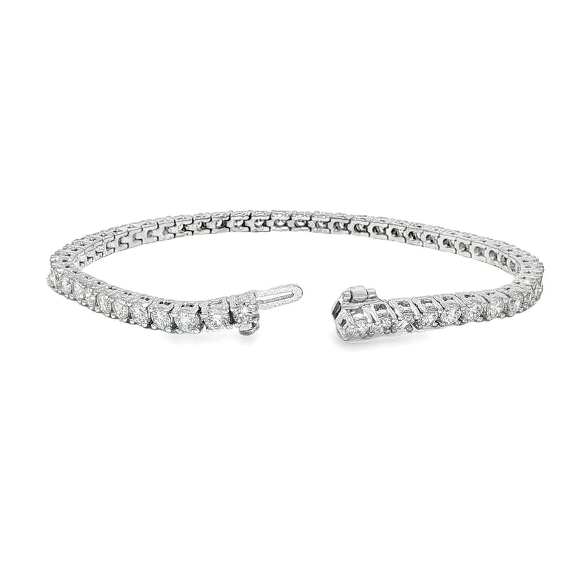 Platinum diamond tennis bracelet – view 3 of 7, TraxNYC item 71093