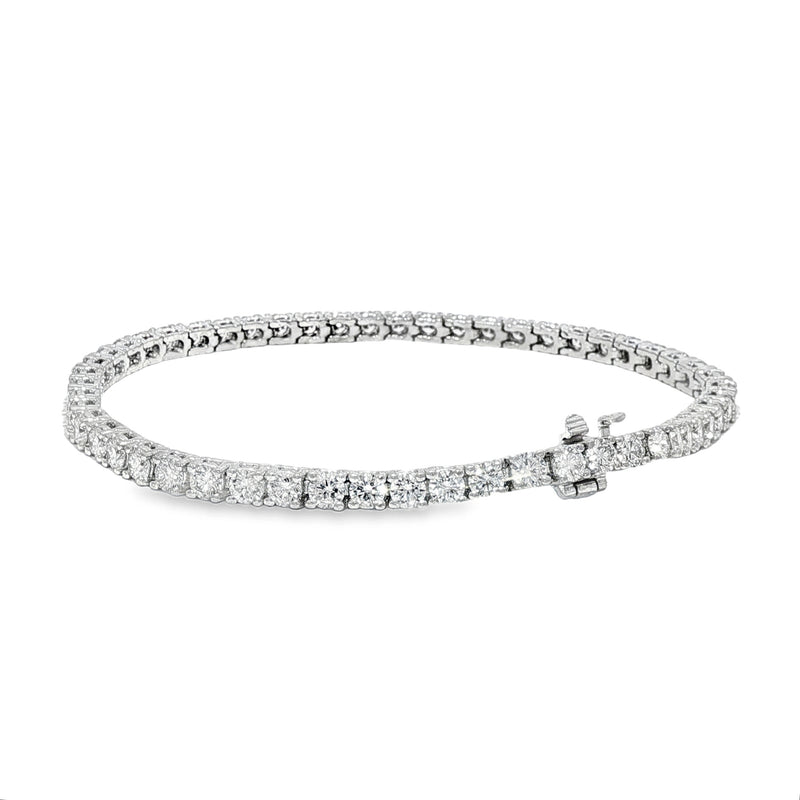 Platinum diamond tennis bracelet – view 4 of 7, TraxNYC item 71093