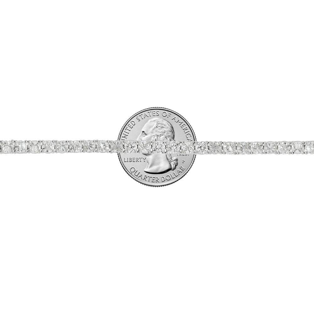 Alternating Upside Down Diamond Tennis Bracelet 71054 | TraxNYC