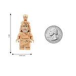 TraxNYC Solid Gold Block Jesus Pendant 70904