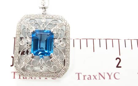 Diamond Topaz Pendant 9054 - Image 7