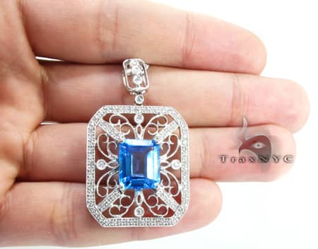 Diamond Topaz Pendant 9054 - Image 5