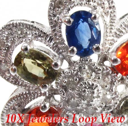 Multi Colored Gemstone Pendant 9058 - Image 3