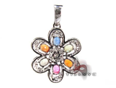 Multi Colored Gemstone Pendant 9058 - Image 4