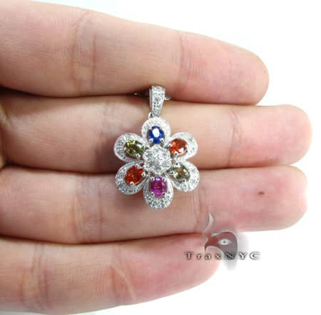 Multi Colored Gemstone Pendant 9058 - Image 5