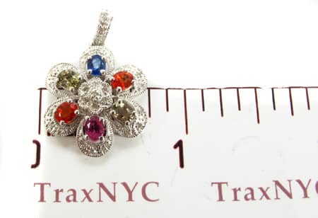 Multi Colored Gemstone Pendant 9058 - Image 6