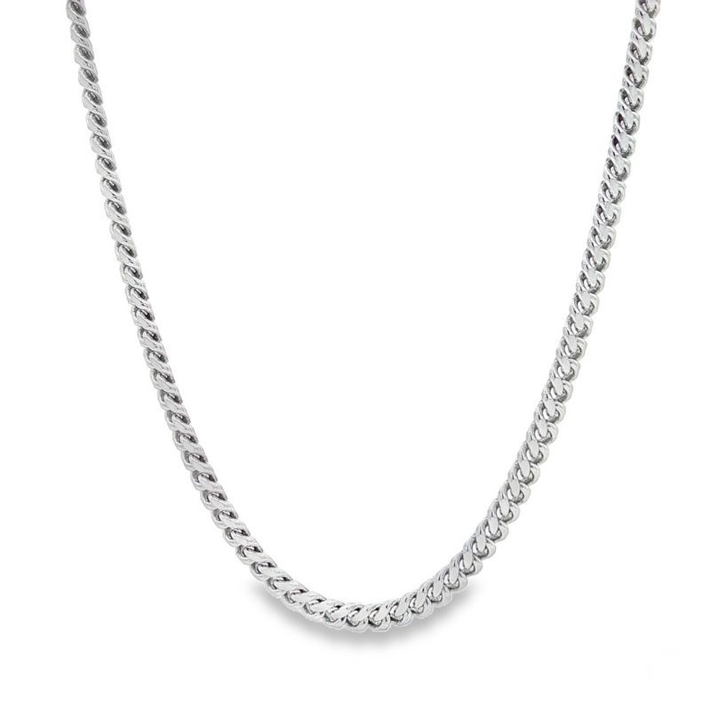 .925 silver Miami Cuban chain necklace 3.4mm thickness with polished finish