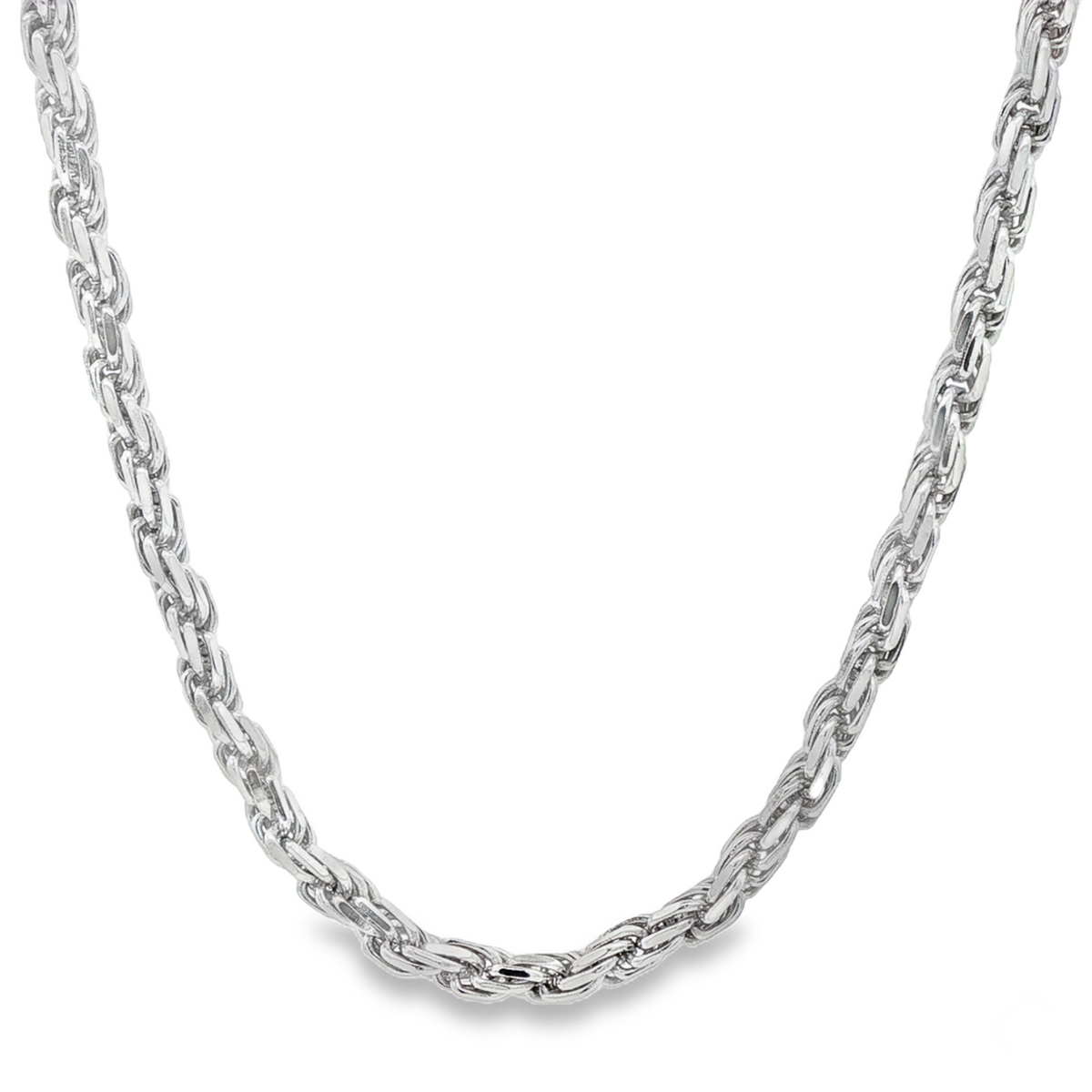 【PRY】Rope Lariat Necklace – Silver 925 925 Silver Rope Chain 3.6mm | TraxNYC