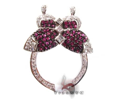 Ladies Ruby Butterfly Ring 9586 - Image 4