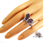 Ladies Ruby Butterfly Ring 9586 - Image 9