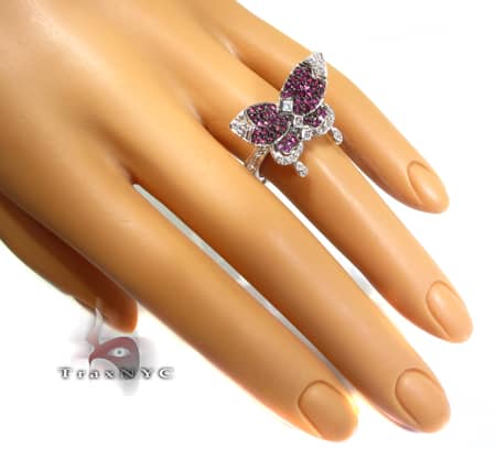 Ladies Ruby Butterfly Ring 9586 - Image 8