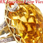 Diamond Citrine Cage Band 9629 - Image 4