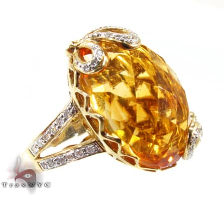 Diamond Citrine Cage Band 9629 - Image 1
