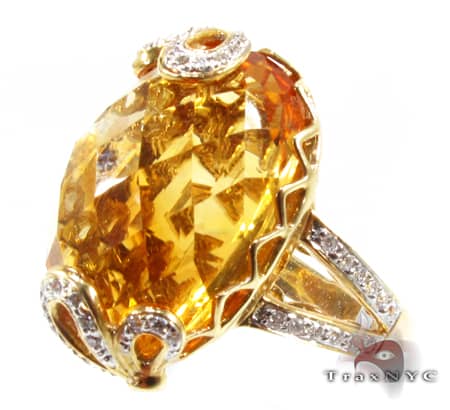 Diamond Citrine Cage Band 9629 - Image 3